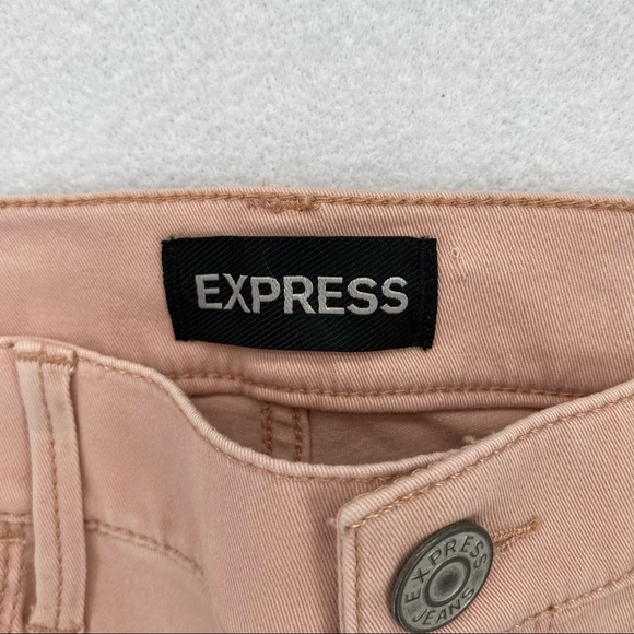 Express Stretch Pink Mid Rise Legging Skinny Jean - Picture 4 of 10